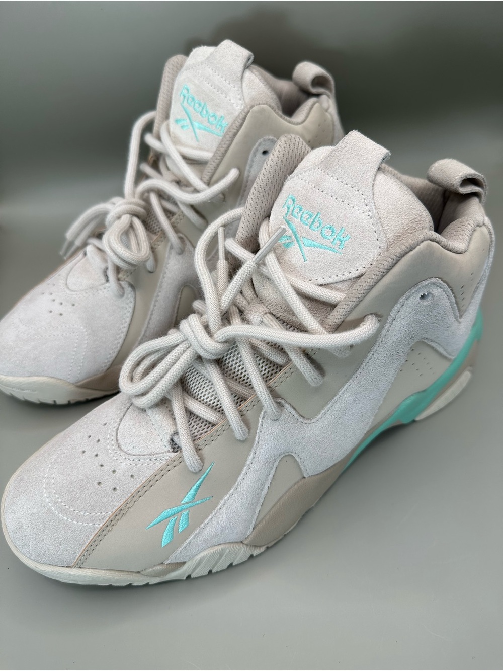 Reebok Kamikaze II Stucco Men’s Beige Mint Sneakers Shoes Size 9.5